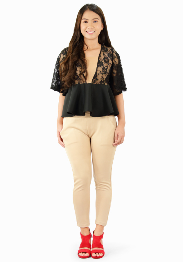 peplum top with pants